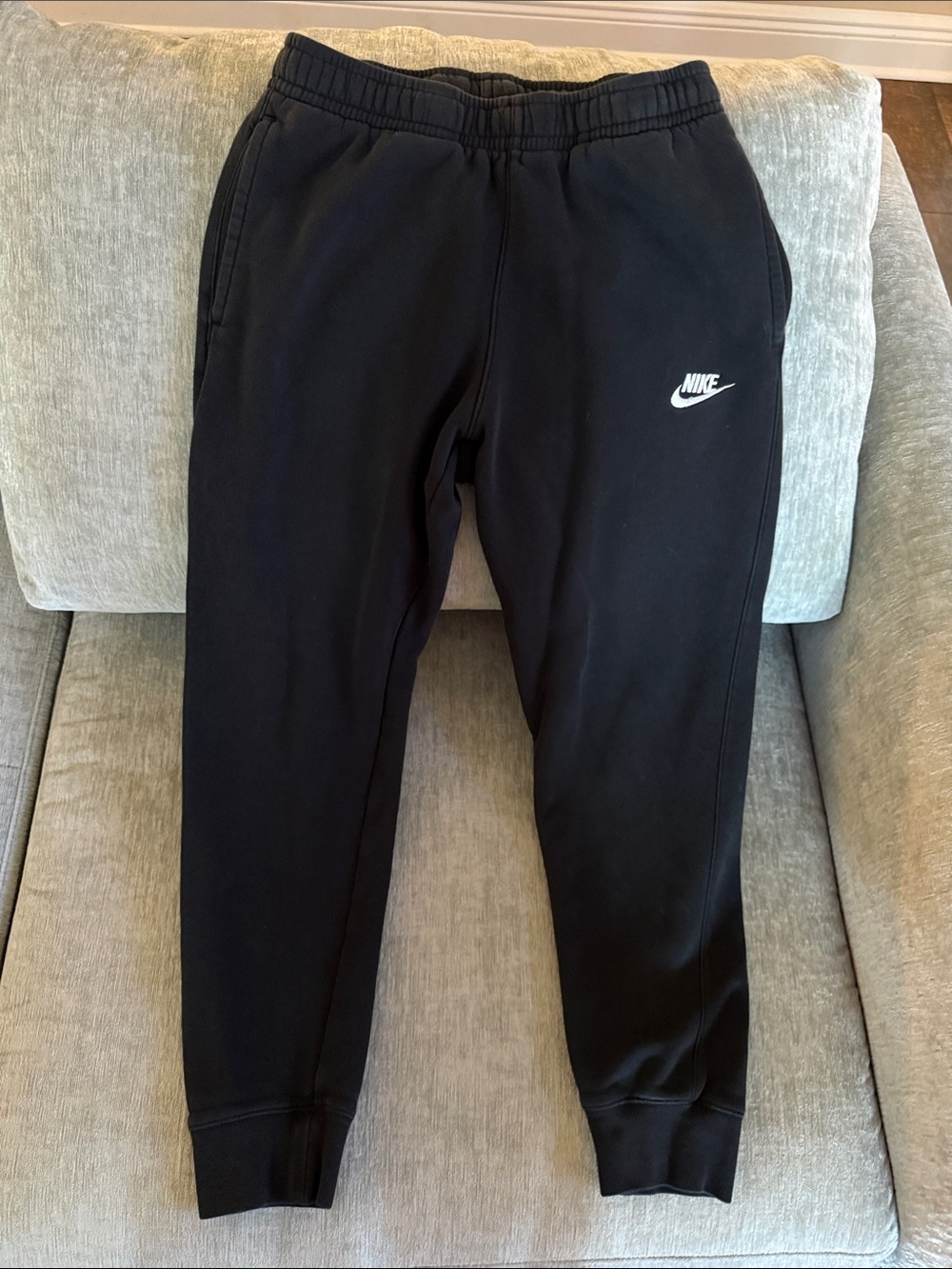 Nike sweat pants in size Small. Tapered leg. Tons of life left!!